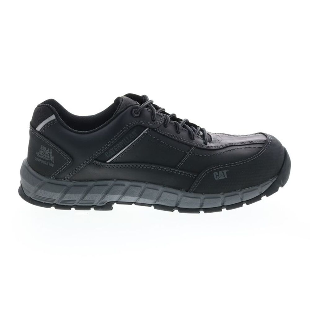 Caterpillar Mens Streamline Leather Composite Toe Black Shoes (NWT)